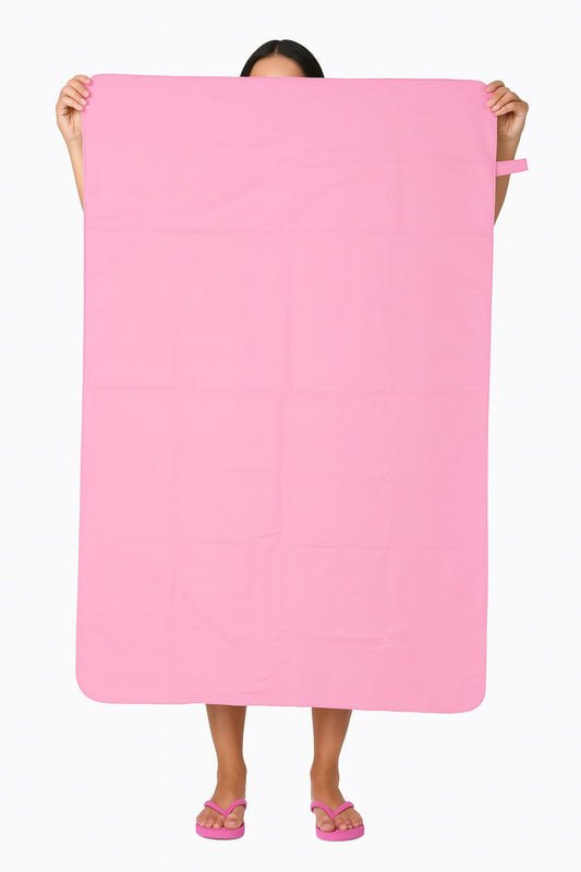 Toalla De Microfibra Secado Rápido 130x80cm Rosada