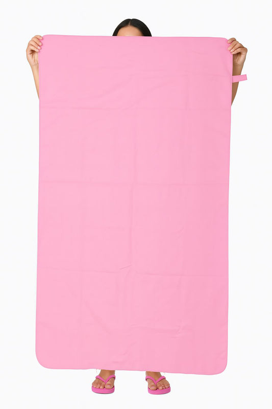 Toalla De Microfibra Secado Rápido 165x100cm Rosada