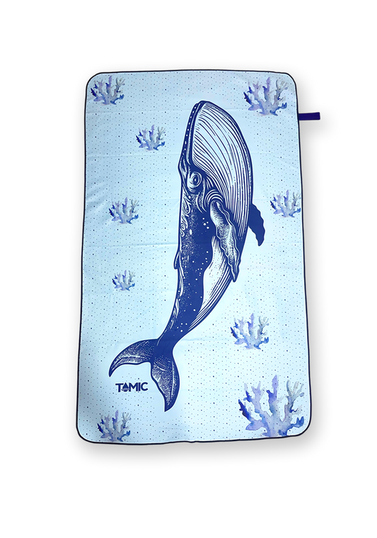 Toalla Microfibra Sublimada 130x80cm Ballena Amigos