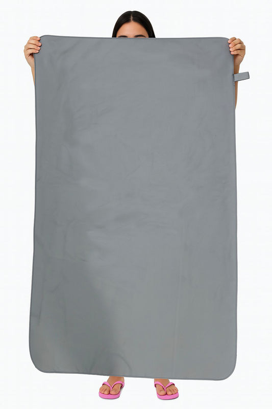 Toalla De Microfibra Secado Rápido 165x100cm Gris