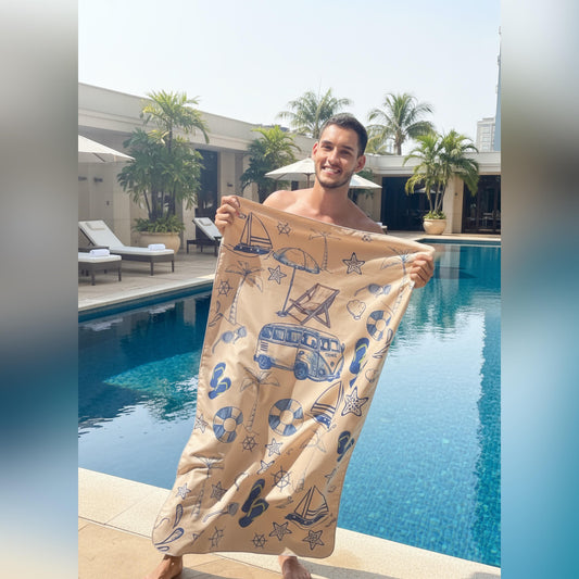 Toalla Microfibra Sublimada 130x80cm Parchadita