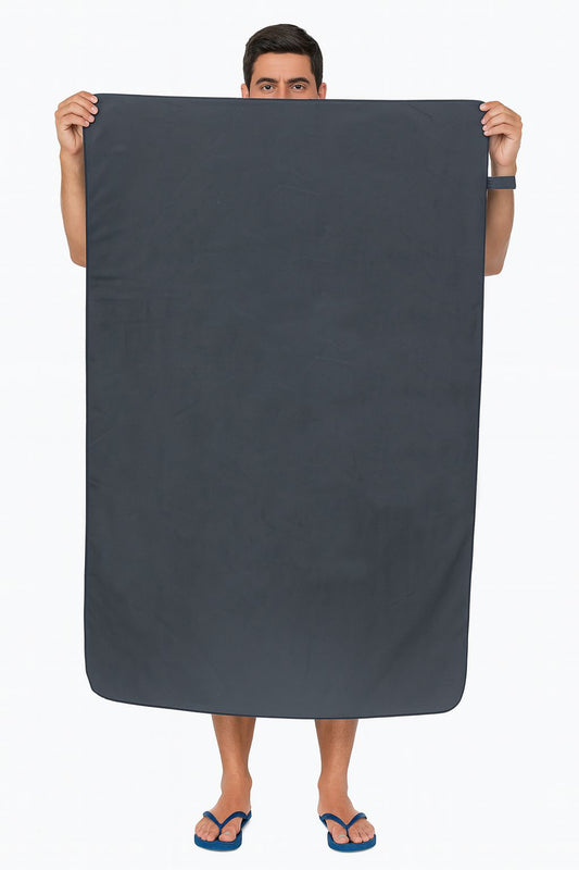 Toalla De Microfibra Secado Rápido 130x80cm Negra