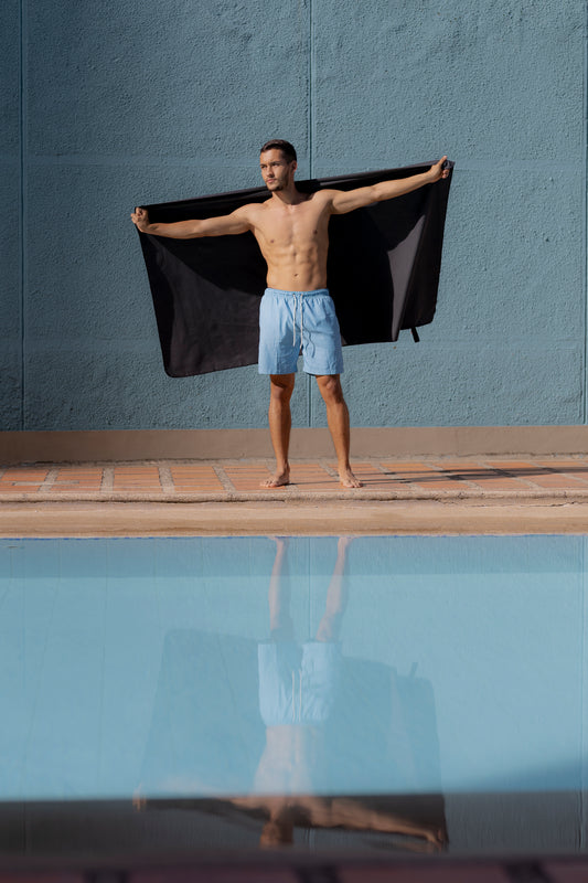 Toalla De Microfibra Secado Rápido 130x80cm Negra