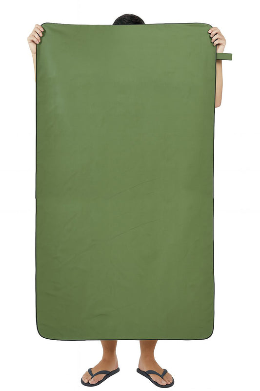 Toalla De Microfibra Secado Rápido 165x100cm Verde Militar