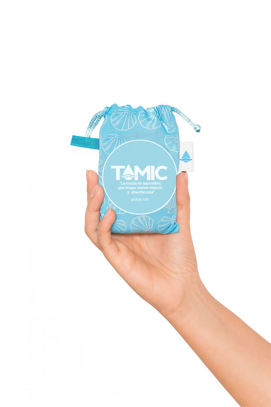 Toalla De Microfibra Secado Rápido 40x35cm Azul Celeste