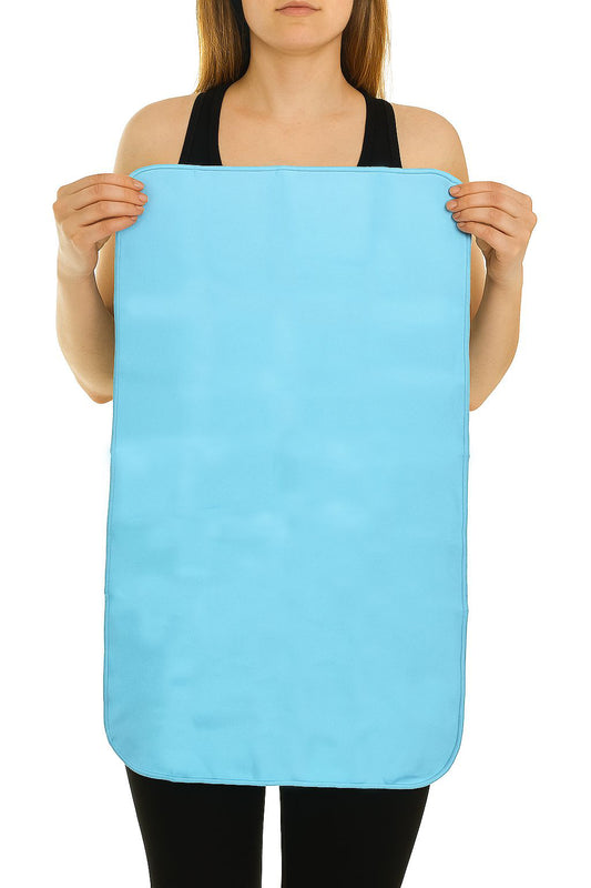 Toalla De Microfibra Secado Rápido 70x40cm Azul Celeste