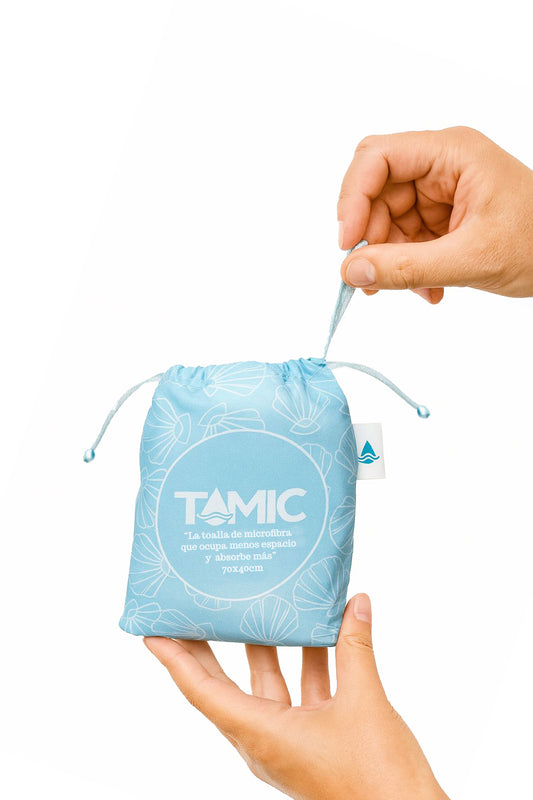 Toalla De Microfibra Secado Rápido 70x40cm Azul Celeste