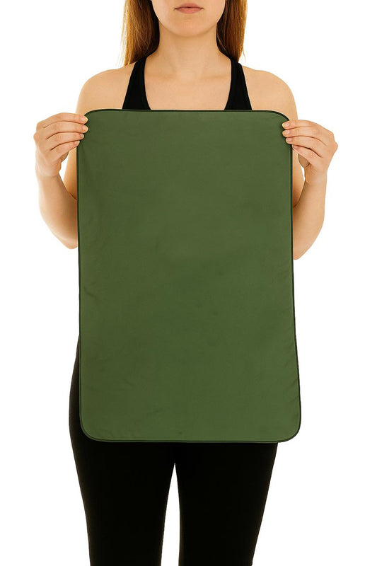 Toalla De Microfibra Secado Rápido 70x40cm Verde Militar